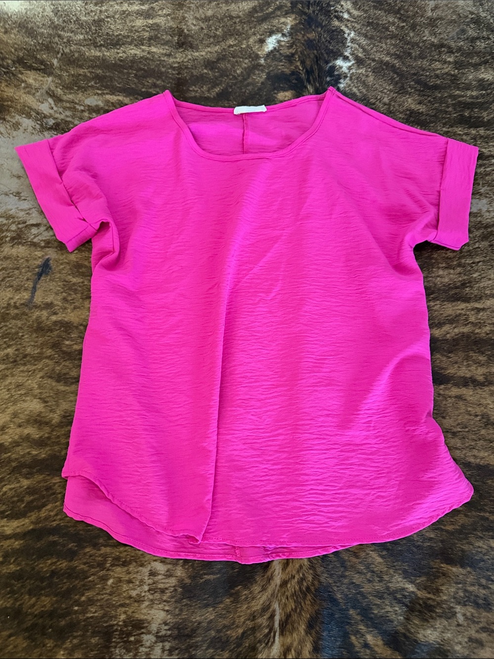 entro Hot Pink Short Sleeve Blouse